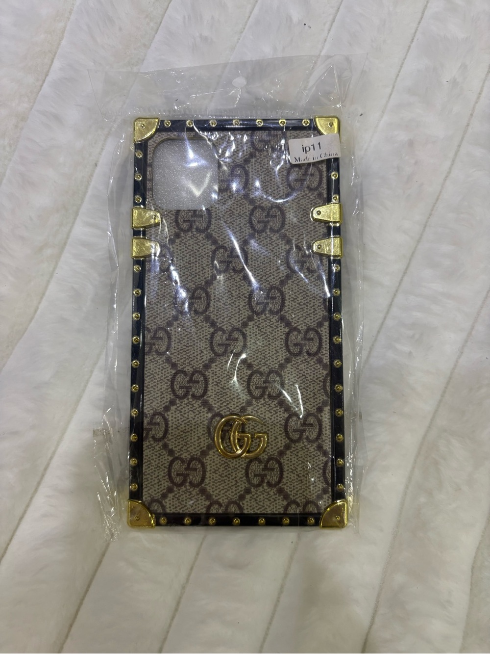 & Other Stories Brown and Gold Monogram iPhone 11 Case